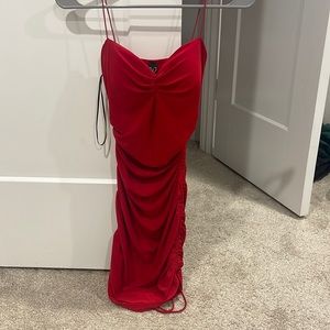 Red mini dress